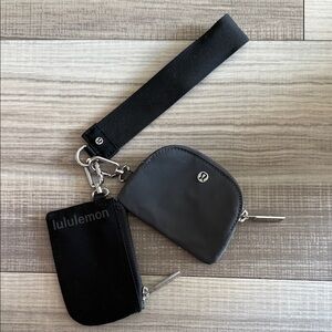 lululemon athletica Black and Gray Wallet Set